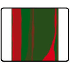 Green And Red Lines Fleece Blanket (medium) 