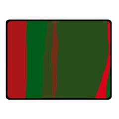 Green And Red Lines Fleece Blanket (small)