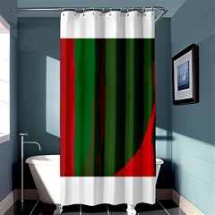 Green And Red Lines Shower Curtain 36  X 72  (stall)  by Valentinaart