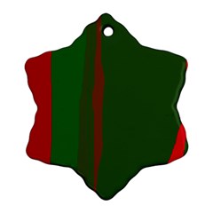 Green And Red Lines Ornament (snowflake) 