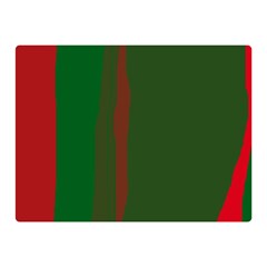 Green And Red Lines Double Sided Flano Blanket (mini)  by Valentinaart