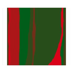 Green And Red Lines Double Sided Flano Blanket (small) 