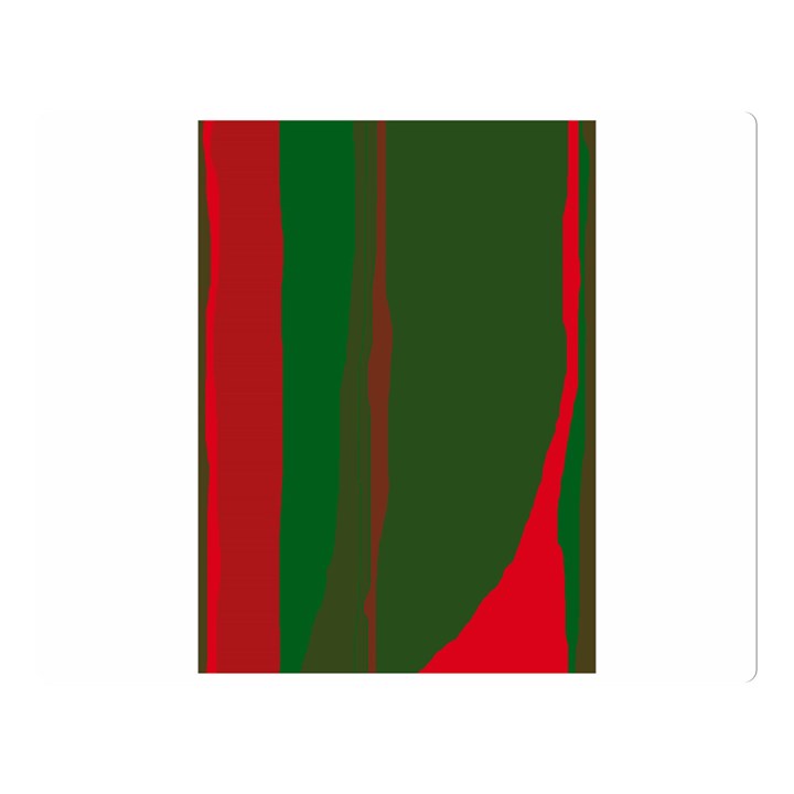 Green and red lines Double Sided Flano Blanket (Large) 