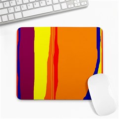 Hot Colorful Lines Large Mousepads by Valentinaart