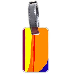 Hot Colorful Lines Luggage Tags (two Sides) by Valentinaart