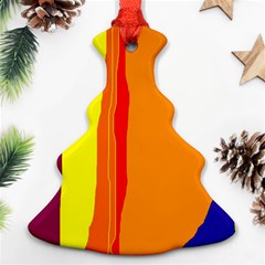 Hot Colorful Lines Ornament (christmas Tree)