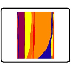 Hot Colorful Lines Double Sided Fleece Blanket (medium) 