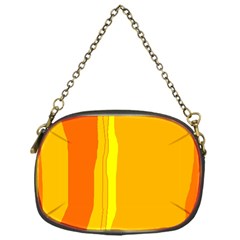 Yellow And Orange Lines Chain Purses (one Side)  by Valentinaart