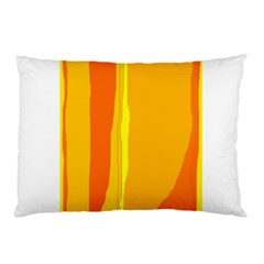 Yellow And Orange Lines Pillow Case