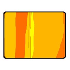 Yellow And Orange Lines Fleece Blanket (small) by Valentinaart