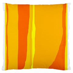 Yellow And Orange Lines Standard Flano Cushion Case (one Side) by Valentinaart