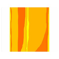 Yellow And Orange Lines Double Sided Flano Blanket (medium) 