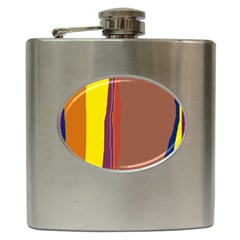 Colorful Lines Hip Flask (6 Oz)