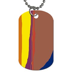 Colorful Lines Dog Tag (two Sides) by Valentinaart