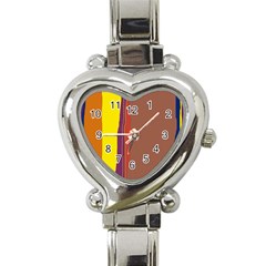 Colorful Lines Heart Italian Charm Watch by Valentinaart