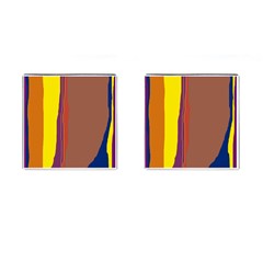 Colorful Lines Cufflinks (square) by Valentinaart