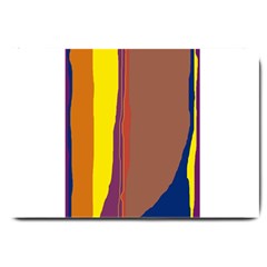 Colorful Lines Large Doormat  by Valentinaart