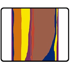 Colorful Lines Fleece Blanket (medium)  by Valentinaart