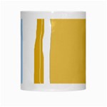 Blue and yellow lines White Mugs Center