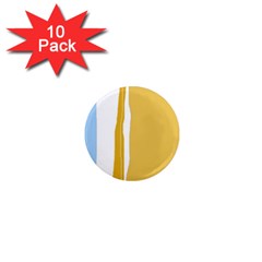 Blue and yellow lines 1  Mini Magnet (10 pack) 