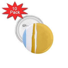 Blue and yellow lines 1.75  Buttons (10 pack)