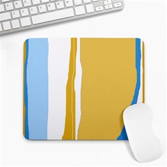 Blue and yellow lines Large Mousepads