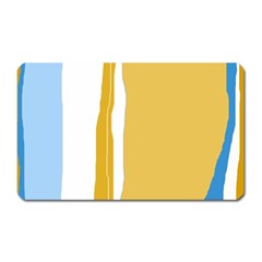 Blue and yellow lines Magnet (Rectangular)