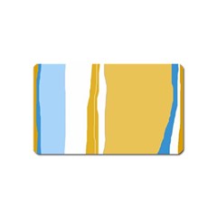 Blue and yellow lines Magnet (Name Card)