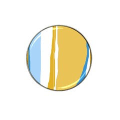 Blue and yellow lines Hat Clip Ball Marker (4 pack)