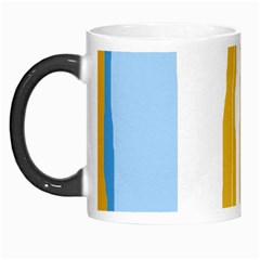 Blue and yellow lines Morph Mugs