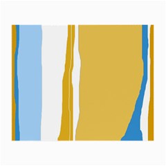 Blue and yellow lines Small Glasses Cloth