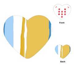 Blue and yellow lines Playing Cards (Heart) 