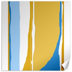 Blue and yellow lines Canvas 20  x 20  