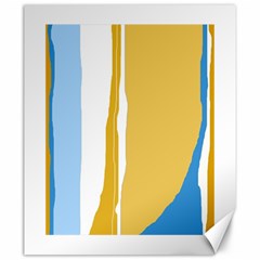 Blue and yellow lines Canvas 20  x 24  