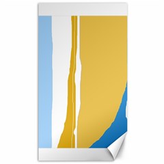 Blue And Yellow Lines Canvas 40  X 72   by Valentinaart