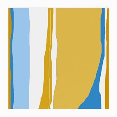 Blue and yellow lines Medium Glasses Cloth