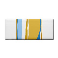 Blue and yellow lines Hand Towel