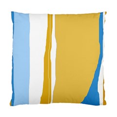 Blue and yellow lines Standard Cushion Case (Two Sides)