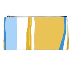 Blue And Yellow Lines Pencil Cases