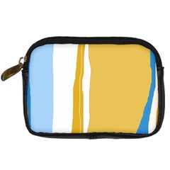 Blue and yellow lines Digital Camera Cases