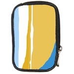 Blue and yellow lines Compact Camera Cases Front