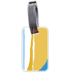 Blue and yellow lines Luggage Tags (Two Sides)