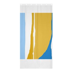 Blue and yellow lines Shower Curtain 36  x 72  (Stall) 