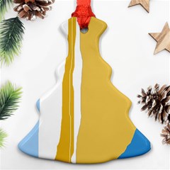 Blue and yellow lines Ornament (Christmas Tree)