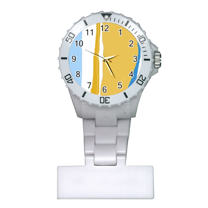 Blue and yellow lines Plastic Nurses Watch