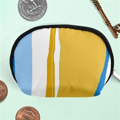 Blue and yellow lines Accessory Pouches (Medium) 