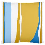 Blue and yellow lines Standard Flano Cushion Case (Two Sides) Back