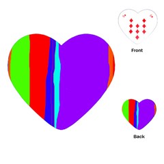 Colorful Decorative Lines Playing Cards (heart) 