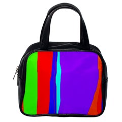 Colorful Decorative Lines Classic Handbags (one Side) by Valentinaart