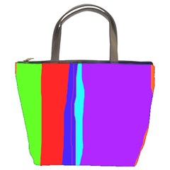 Colorful Decorative Lines Bucket Bags by Valentinaart